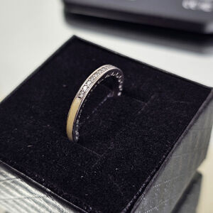 Authentic Pandora Radiant Hearts Yellow Enamel & Cz Ring W/Gift Box, 52, Size 6